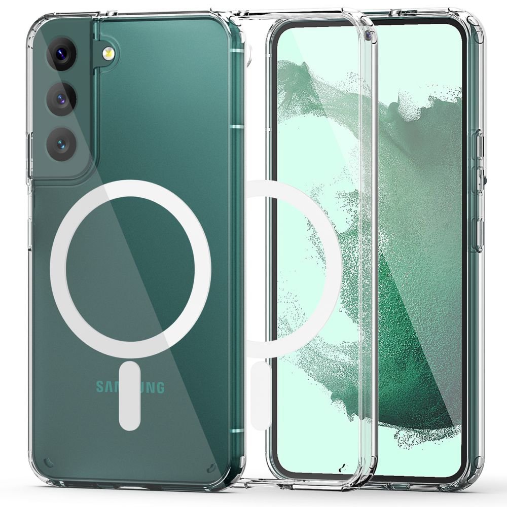 Tech - Protect Samsung Galaxy S22 Flexair Hybrid MagSafe Σκληρή Θήκη με Πλαίσιο Σιλικόνης και MagSafe - Διάφανη