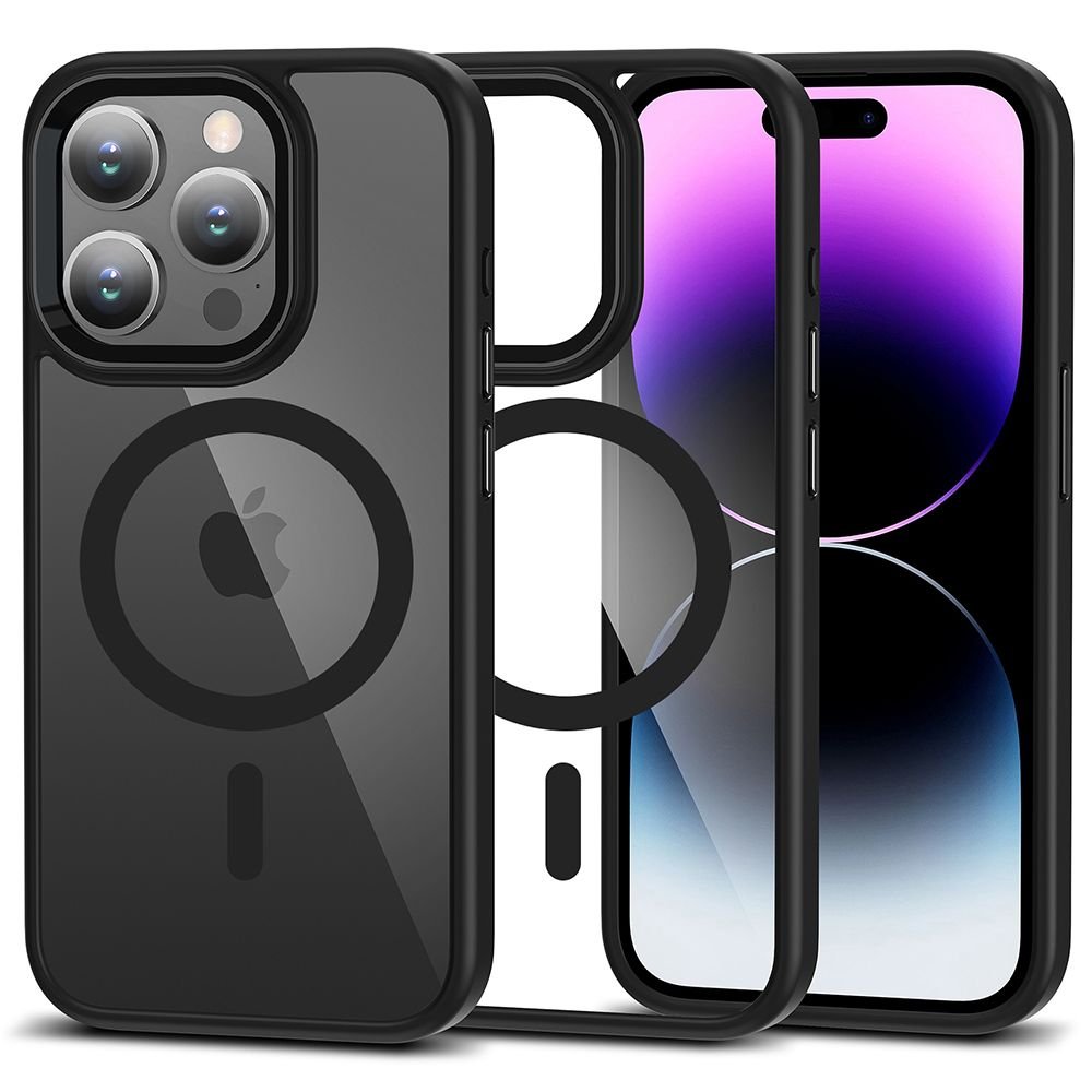 Tech - Protect iPhone 15 Pro Max MagMat Σκληρή Θήκη με Πλαίσιο Σιλικόνης και MagSafe - Black / Διάφανη