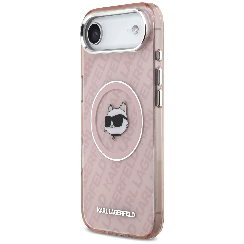 Karl Lagerfeld iPhone Air - IML Choupette Head Logo MagSafe - Σκληρή Θήκη με Πλαίσιο Σιλικόνης - Pink - KLHMP17MHMKBCHOP