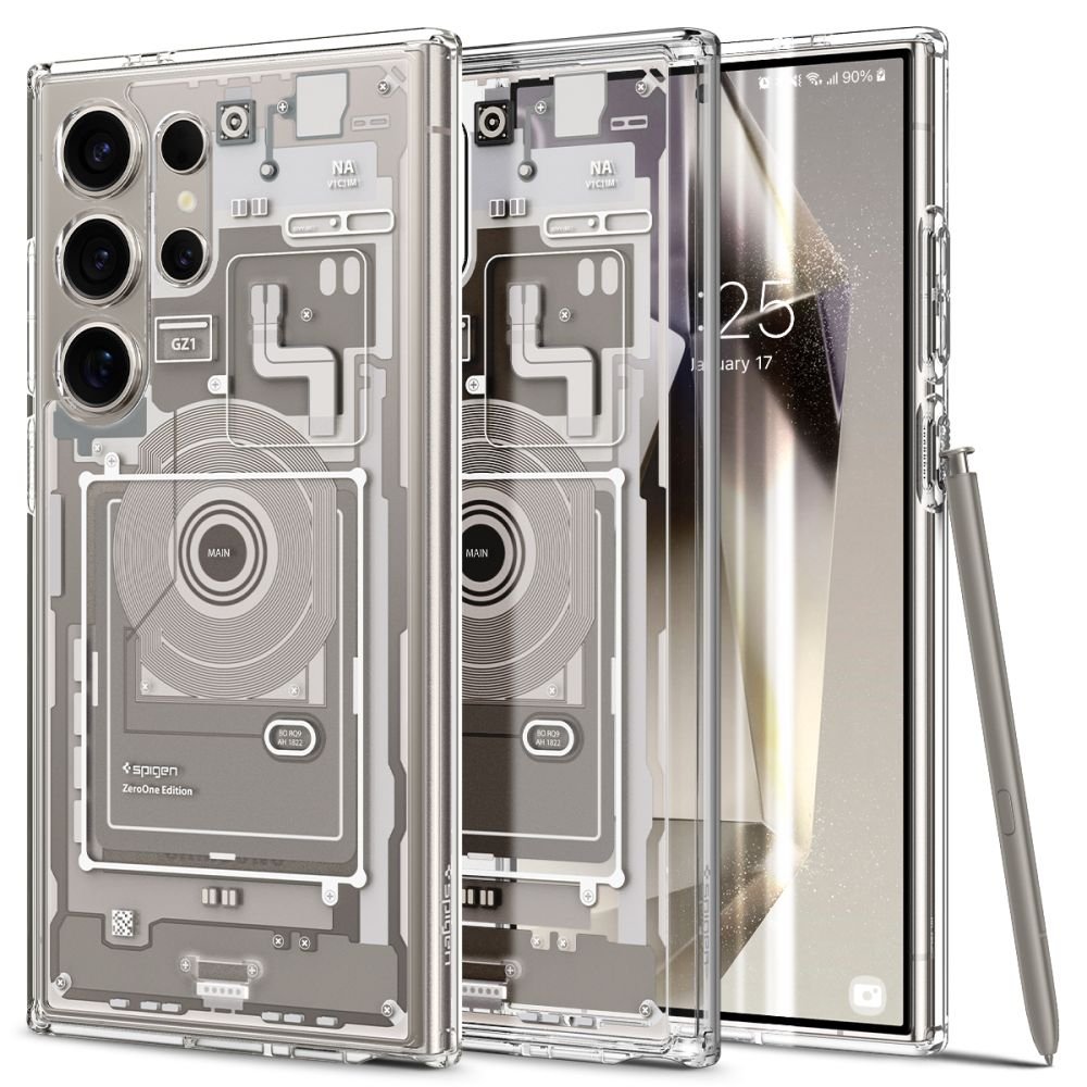 Spigen Samsung Galaxy S24 Ultra - Ultra Hybrid Σκληρή Θήκη με Πλαίσιο Σιλικόνης - Zero One Natural Titanium