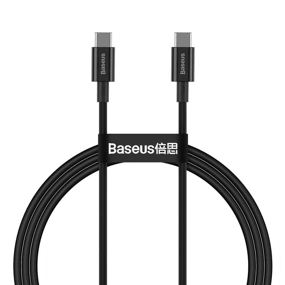 Baseus Superior Cable Type - C 5A PD 100W - Καλώδιο Γρήγορης Φόρτισης Type - C to Type - C 1M - Black - CATYS - B01