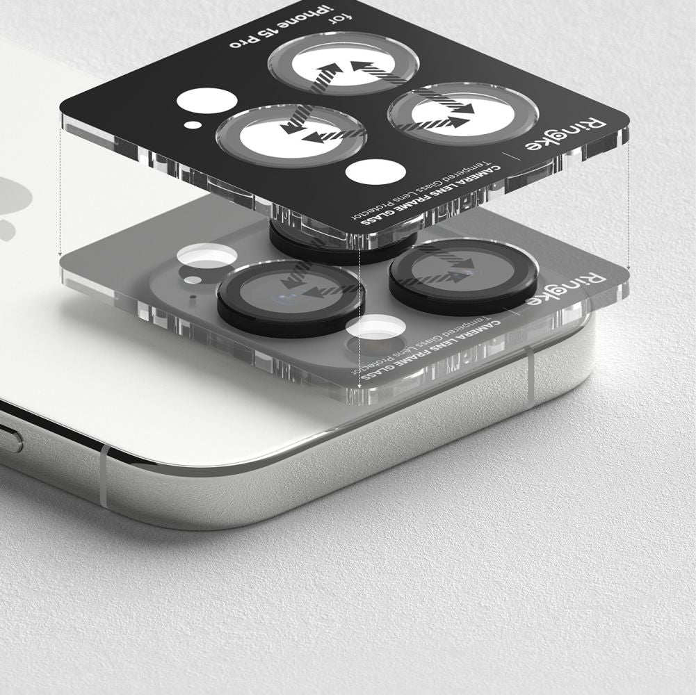 Ringke iPhone 15 Pro Max Lens Frame Glass Αντιχαρακτικό Γυαλί για την Κάμερα - Black