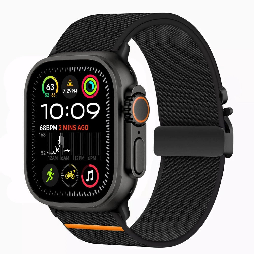 Tech - Protect Λουράκι Apple Watch 8/9/10/11 - SE (1/2/3) - Ultra (1/2/3) – 44/45/46/49mm Nylon Clasp - Black