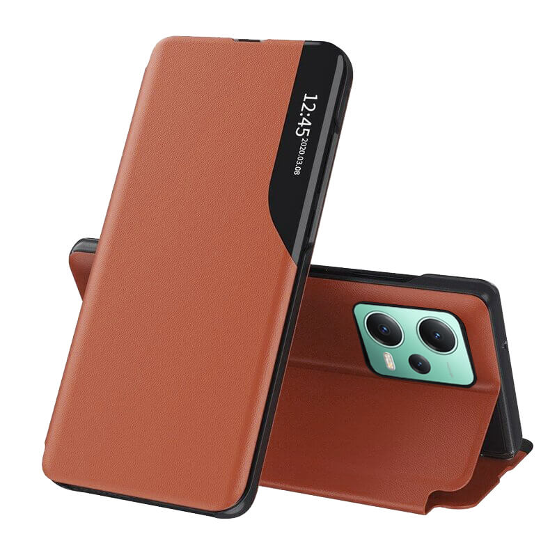 Techsuit Xiaomi Redmi Note 12 5G / Poco X5 5G eFold Series Θήκη Βιβλίο - Orange
