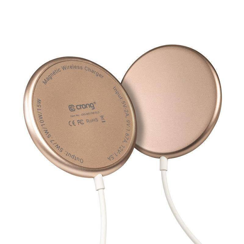 Crong MagSpot 15W Ασύρματος Φορτιστής MagSafe - Gold