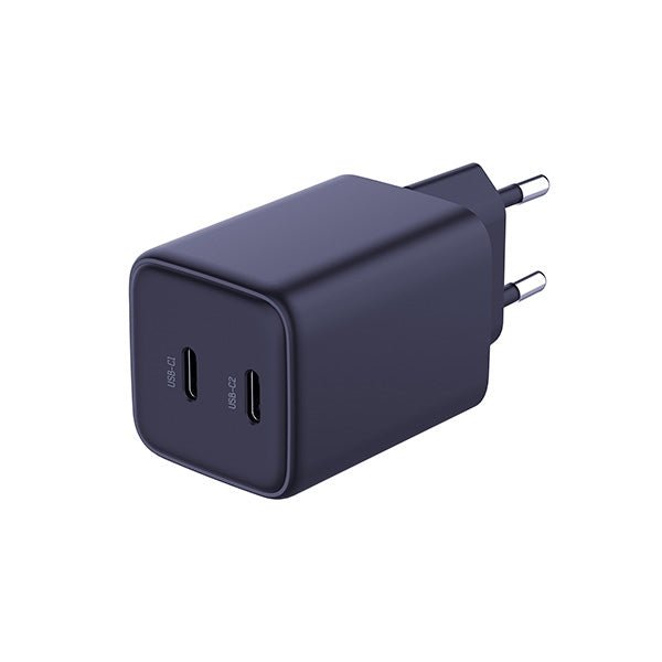 3MK Hyper 45W PD Οικιακός Φορτιστής Γρήγορης Φόρτισης με 2 Θύρες Type - C και 2 Καλώδια Type - C to Type - C - Black