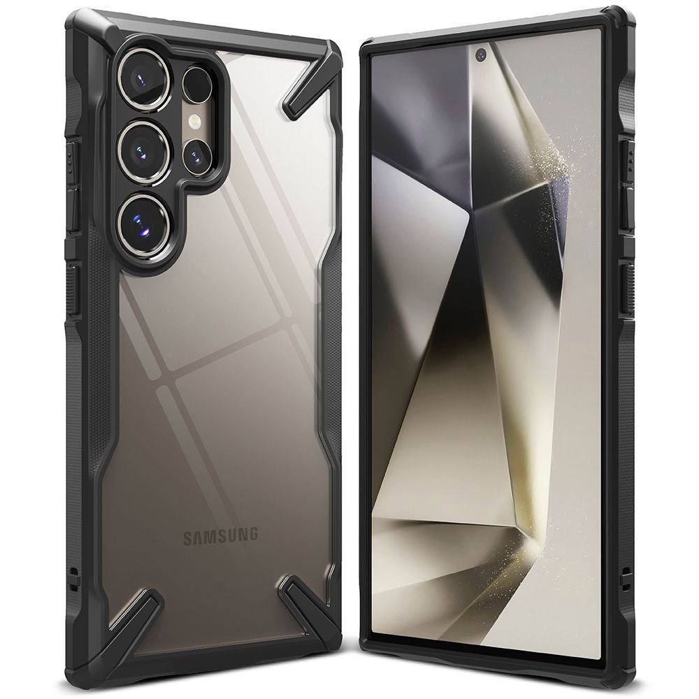 Ringke Samsung Galaxy S24 Ultra Fusion X Σκληρή Θήκη με Πλαίσιο Σιλικόνης - Black - Διάφανη