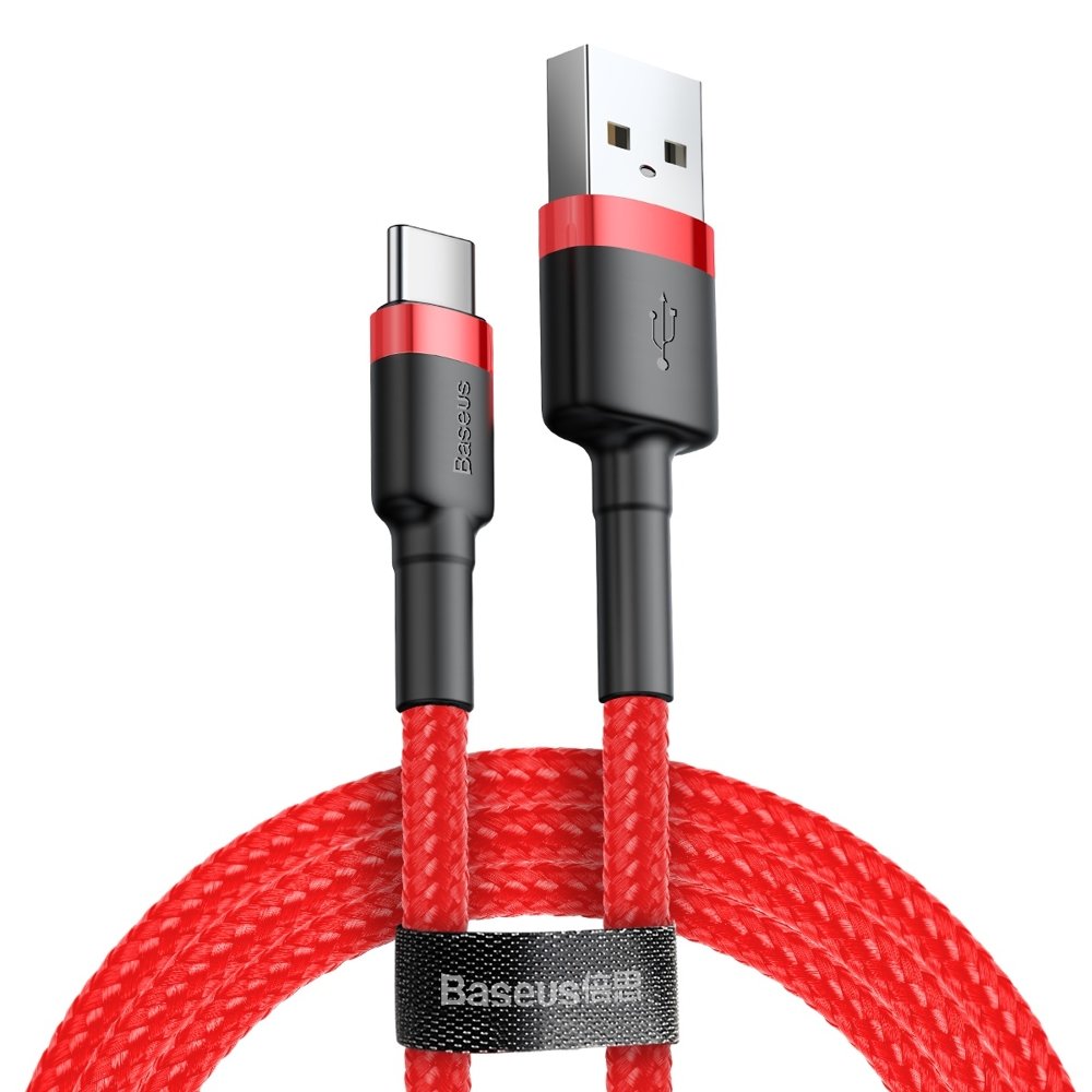 Baseus Cafule Cable Type - C 2A - Καλώδιο Δεδομένων και Φόρτισης Type - C 3M - Red - CATKLF - U09