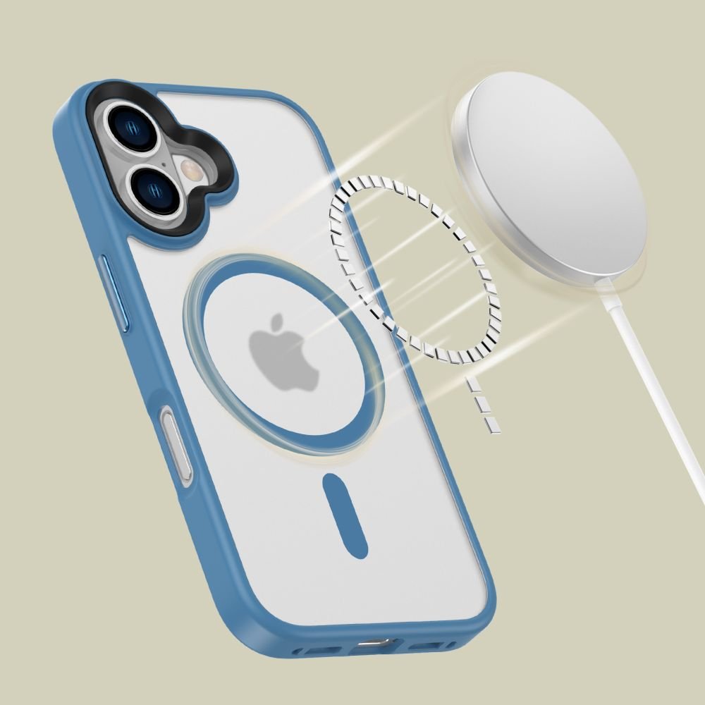 Tech - Protect iPhone 16 MagMat Σκληρή Θήκη με Πλαίσιο Σιλικόνης και MagSafe - Matte Ultramarine