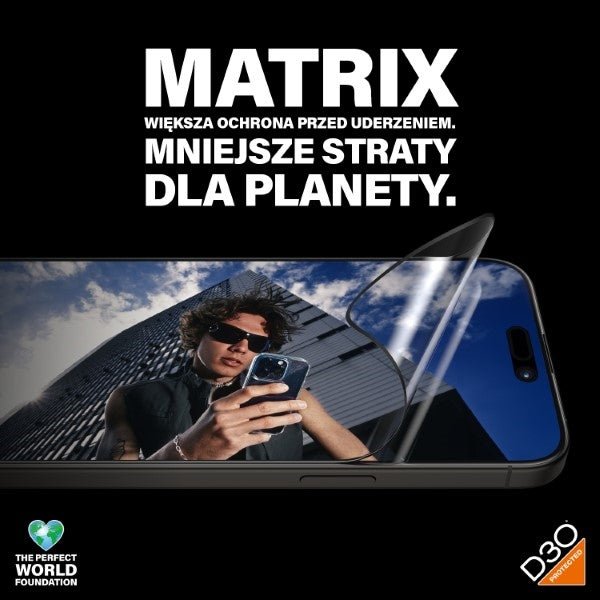 PanzerGlass iPhone 15 Pro Max Matrix D3O Ultra - Wide Fit Easy Aligner 6H Ευλύγιστο Αντιχαρακτικό Γυαλί Οθόνης - Black