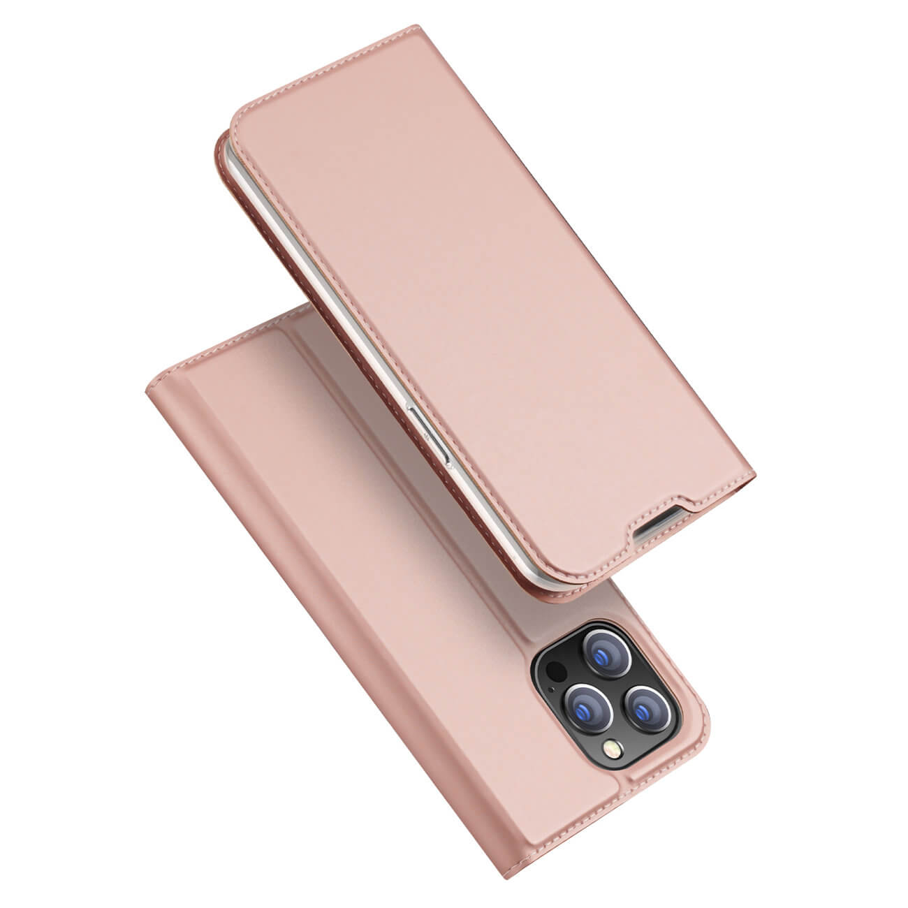 Dux Ducis iPhone 14 Pro Max Flip Stand Case Θήκη Βιβλίο - Rose Gold