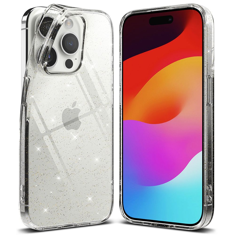 Ringke iPhone 15 Pro Max Air Ultra Thin TPU Case Λεπτή Θήκη Σιλικόνης - Glitter - Διάφανη