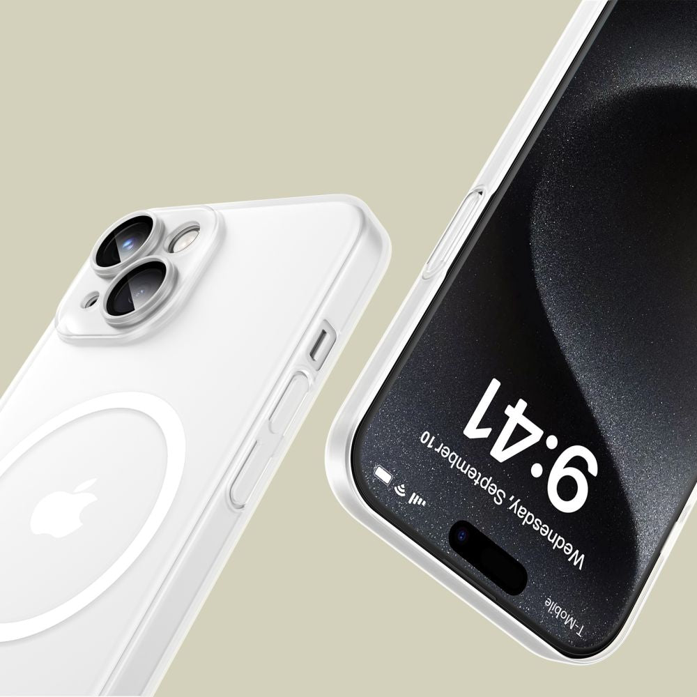 Tech - Protect iPhone 15 MagSlim - Σκληρή Θήκη με MagSafe - Matte / White