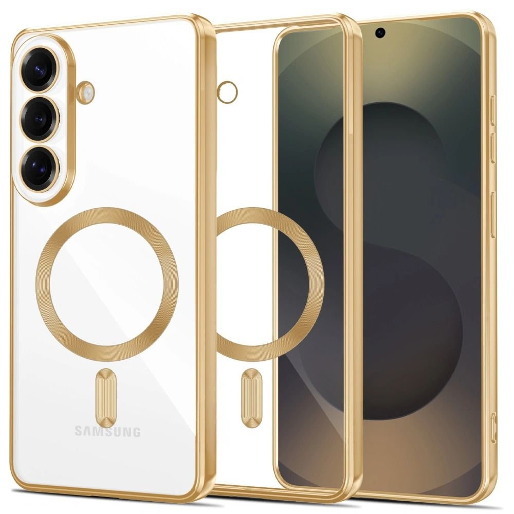 Tech - Protect Samsung Galaxy S26 - Θήκη Σιλικόνης TPU με MagSafe - MagFlex - Clear / Shiny Gold