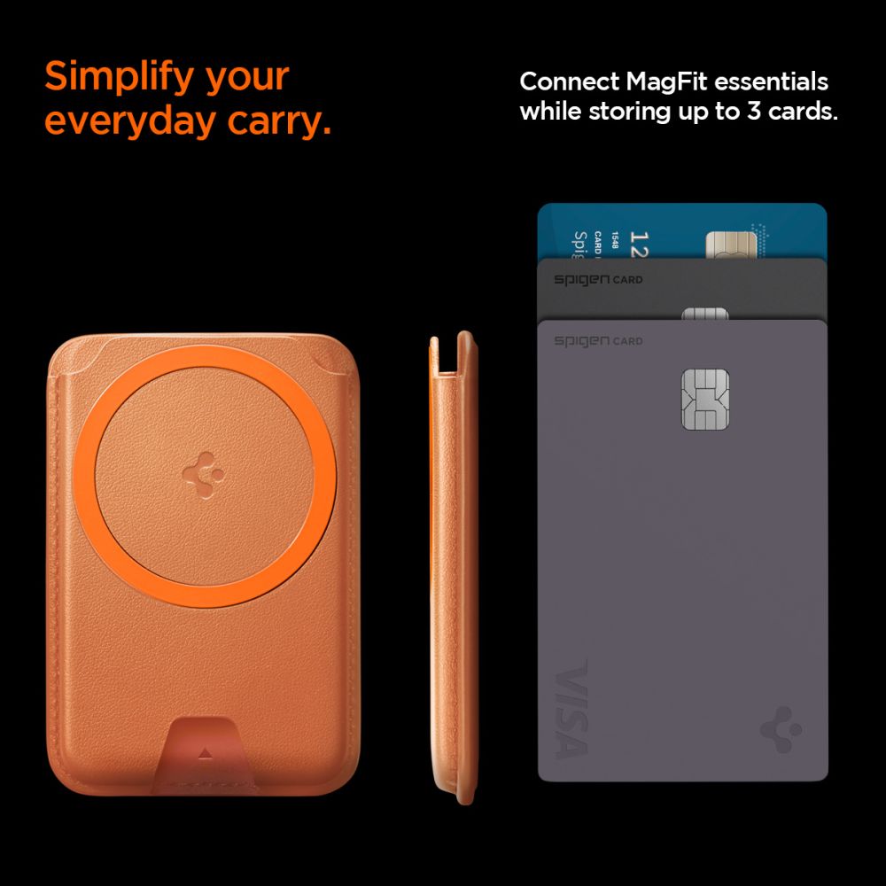Spigen Valentinus MagSafe Universal Magnetic Card Holder - Card Holder - Brown