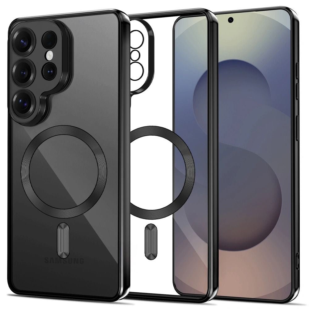 Tech - Protect Samsung Galaxy S26 Ultra - Θήκη Σιλικόνης TPU με MagSafe - MagFlex - Clear / Shiny Black