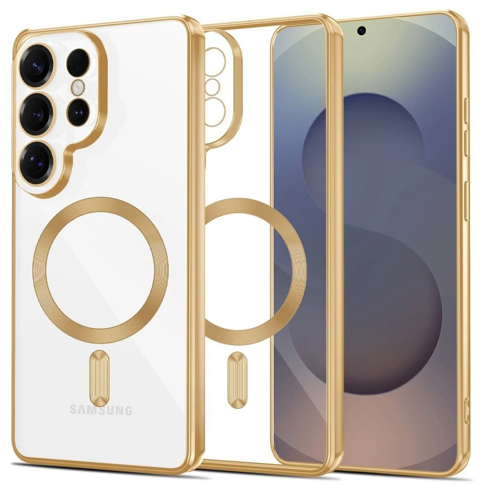 Tech - Protect Samsung Galaxy S26 Ultra - Θήκη Σιλικόνης TPU με MagSafe - MagFlex - Clear / Shiny Gold