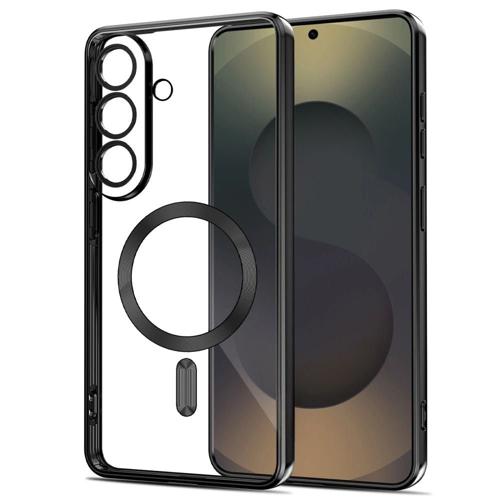 Tech - Protect Samsung Galaxy S26 - Θήκη Σιλικόνης TPU με MagSafe - MagFlex - Clear / Shiny Black
