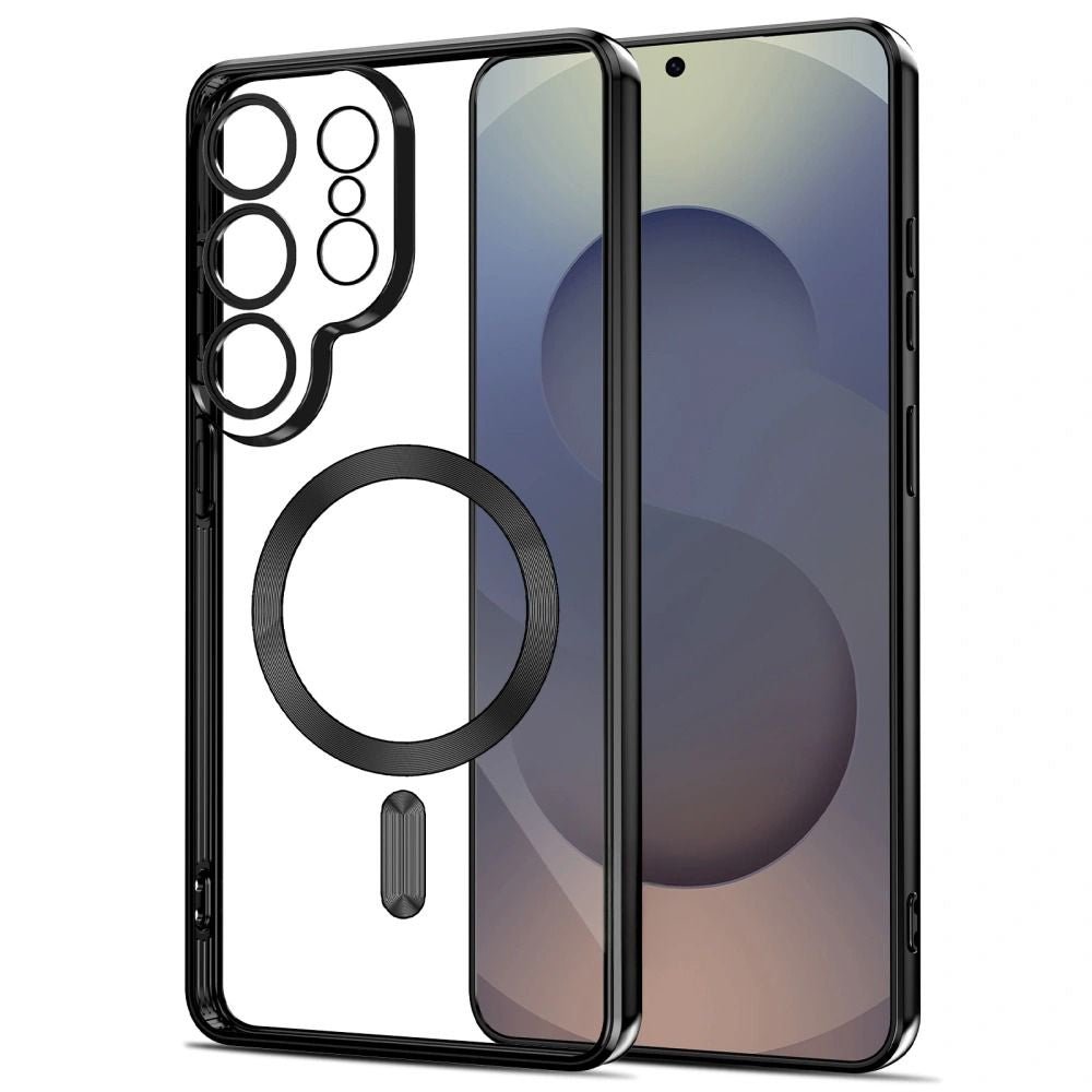 Tech - Protect Samsung Galaxy S26 Ultra - Θήκη Σιλικόνης TPU με MagSafe - MagFlex - Clear / Shiny Black