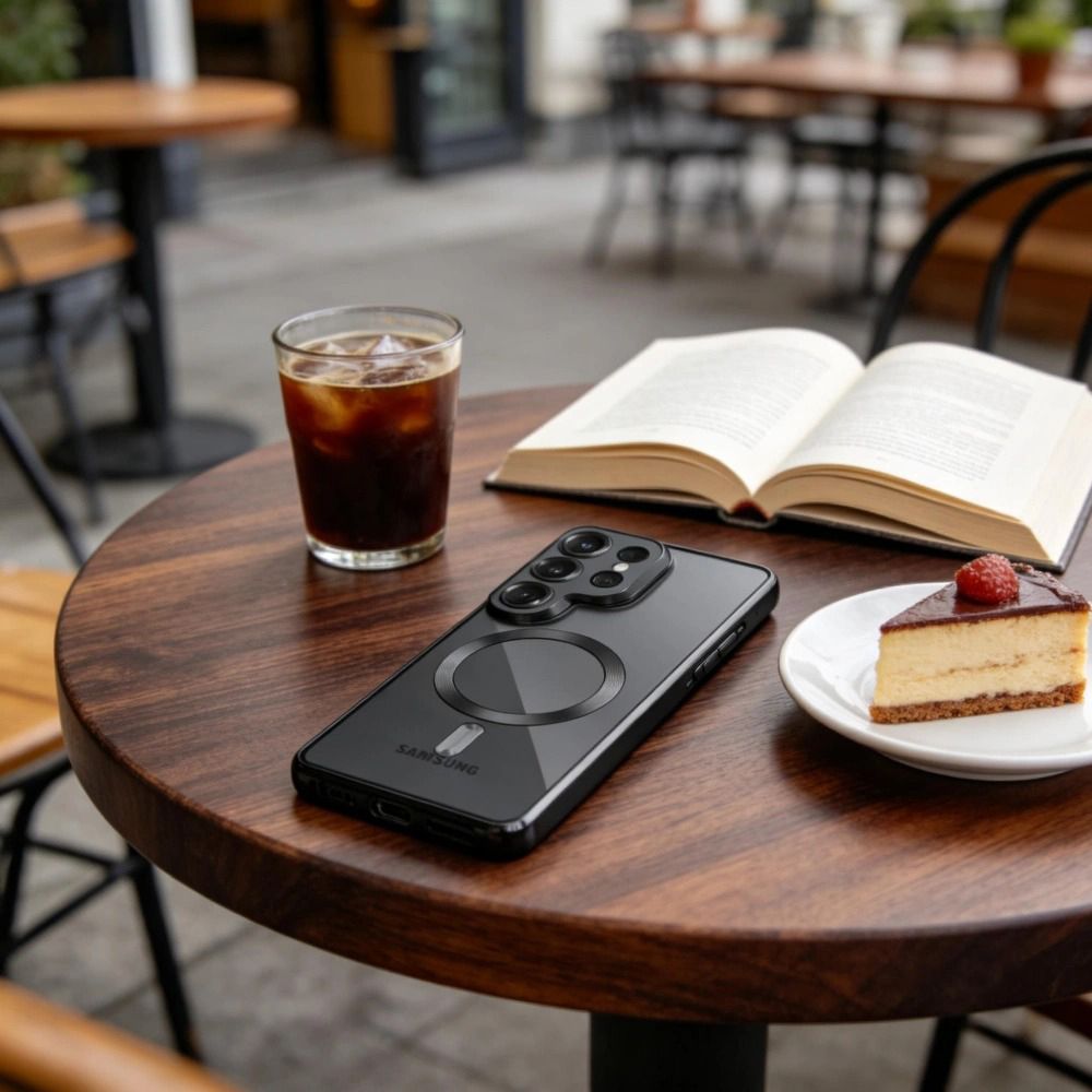 Tech - Protect Samsung Galaxy S26 Ultra - Θήκη Σιλικόνης TPU με MagSafe - MagFlex - Clear / Shiny Black