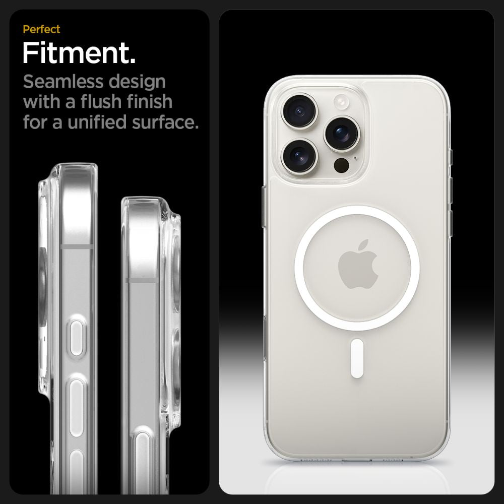 Spigen iPhone 16 Pro Max - Hard Case with MagSafe - Thin Fit T Mag - Clear / White