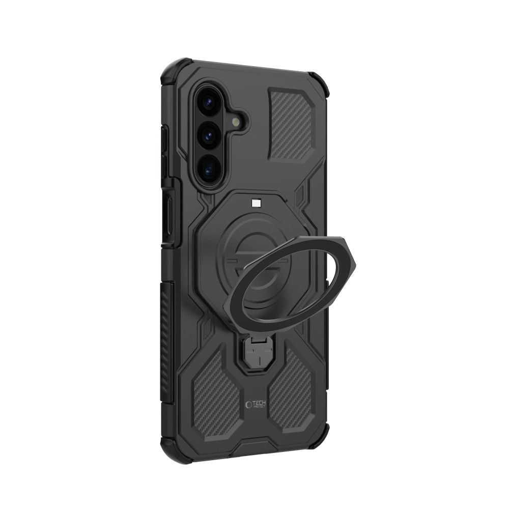 Tech-Protect Samsung Galaxy A17 4G / 5G / A18 4G - Σκληρή Θήκη με Πλαίσιο Σιλικόνης MagSafe και Stand - Tacticstand MagSafe - Matte Black