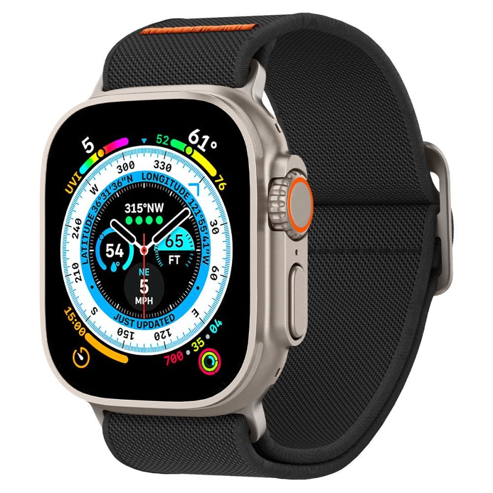Spigen Λουράκι Apple Watch 8/9/10/11 - SE (1/2/3) - Ultra (1/2/3) – 44/45/46/49mm Fit Lite Ultra - Black