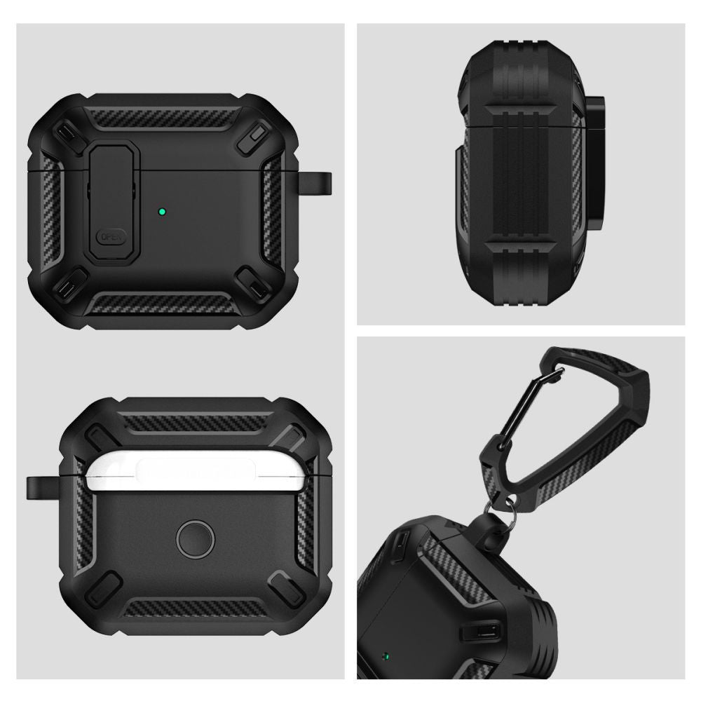 Tech - Protect AirPods Pro 1 / 2 Θήκη Σιλικόνης - X - Carbo - Black