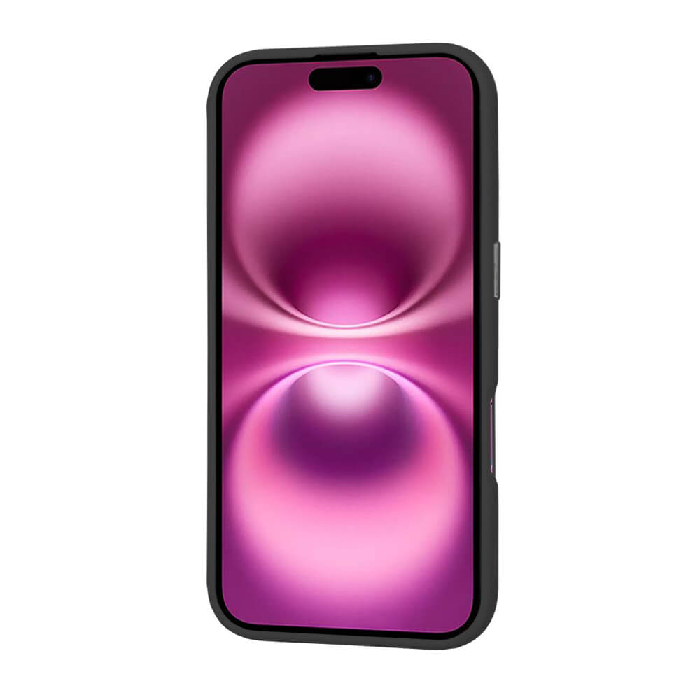 Techsuit iPhone 16 Plus - HaloFrost Series MagSafe - Σκληρή Θήκη με Πλαίσιο Σιλικόνης - Black