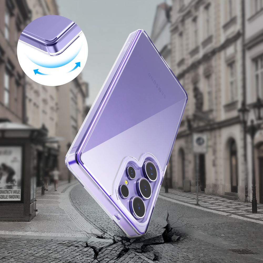 Tech - Protect Samsung Galaxy S25 Ultra Flexair Hybrid Σκληρή Θήκη με Πλαίσιο Σιλικόνης - Διάφανη