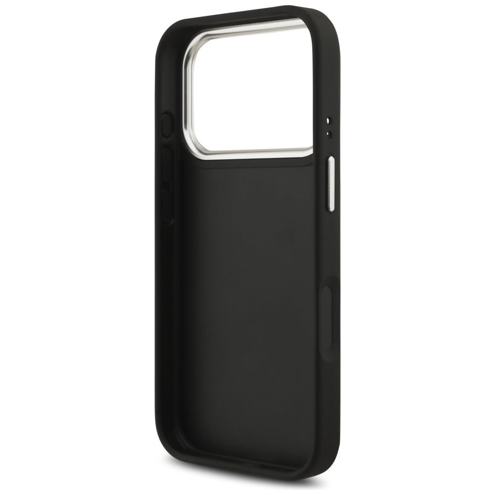 Guess iPhone 17 Pro - Grained Big 4G Classic Logo - Σκληρή Θήκη με Επένδυση από Οικολογικό Δέρμα - Black - GUHCP17LPG4SMCEK