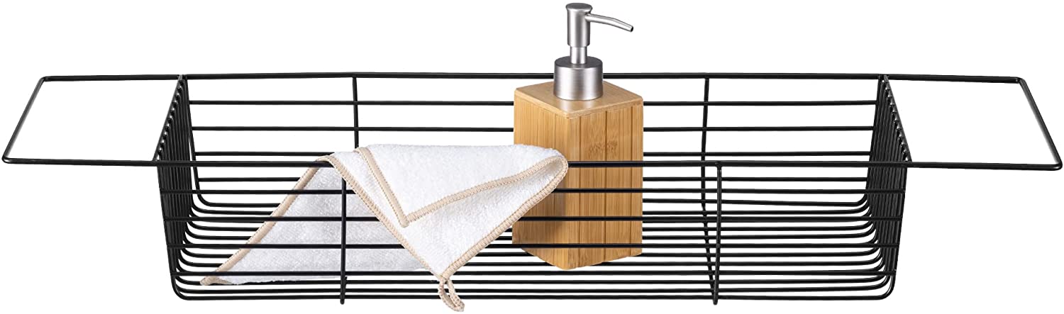 Navaris Μεταλλική Βάση Οργάνωσης για Μπανιέρα - Black - 55956.01