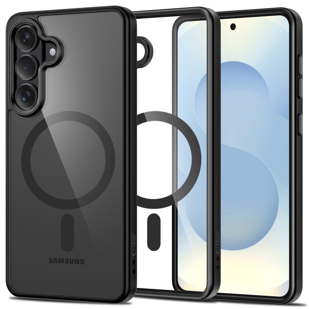 Tech - Protect Samsung Galaxy S26 Plus - Σκληρή Θήκη με Πλαίσιο Σιλικόνης και MagSafe - MagMat MagSafe - Clear / Black