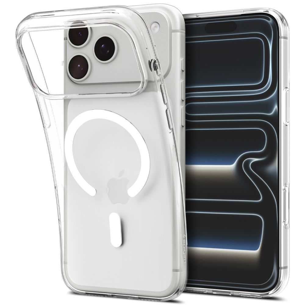 Spigen iPhone 18 Pro Max / iPhone 17 Pro Max - Θήκη Σιλικόνης με MagSafe - Liquid Crystal Mag - Clear / White