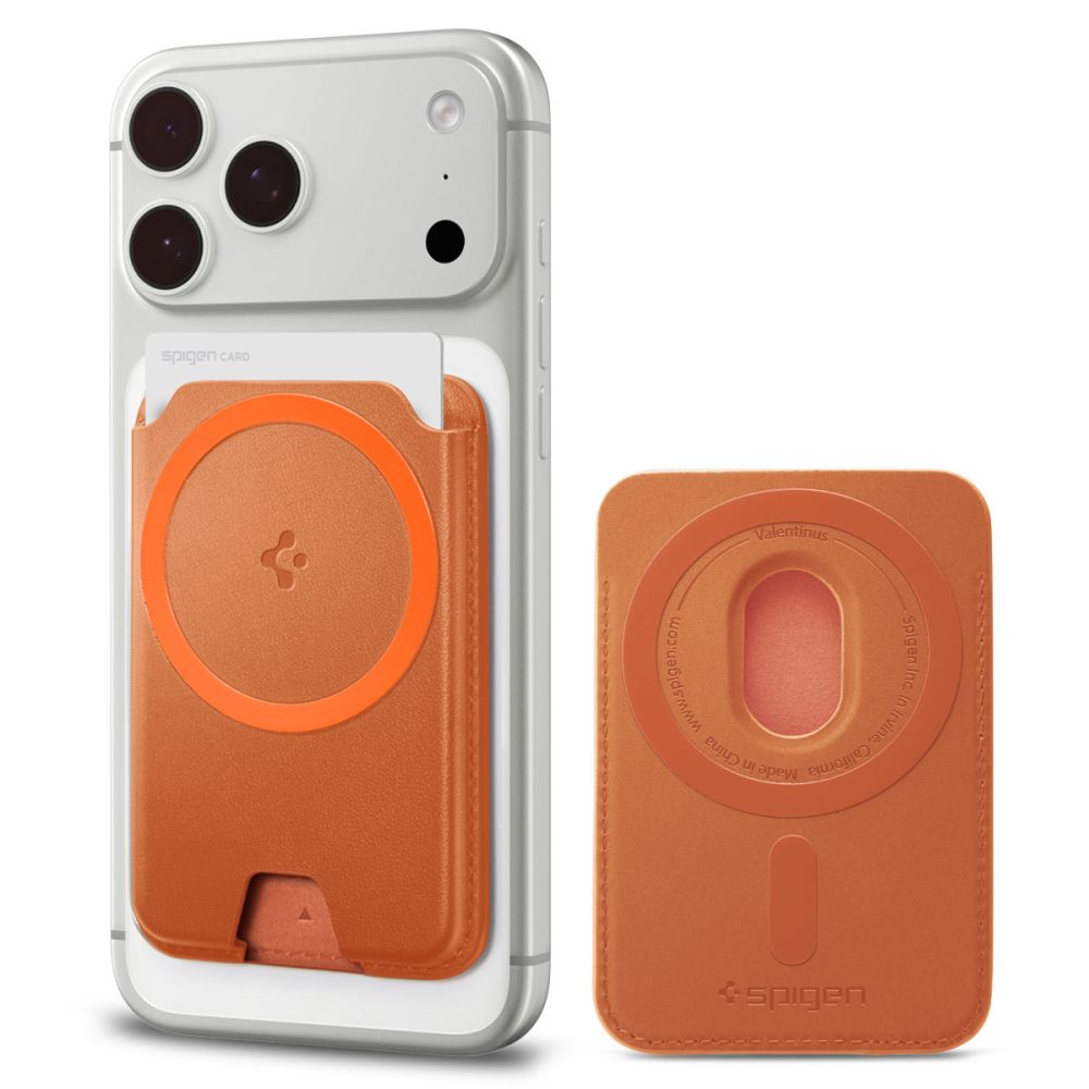 Spigen Valentinus MagSafe Universal Magnetic Card Holder - Card Holder - Brown