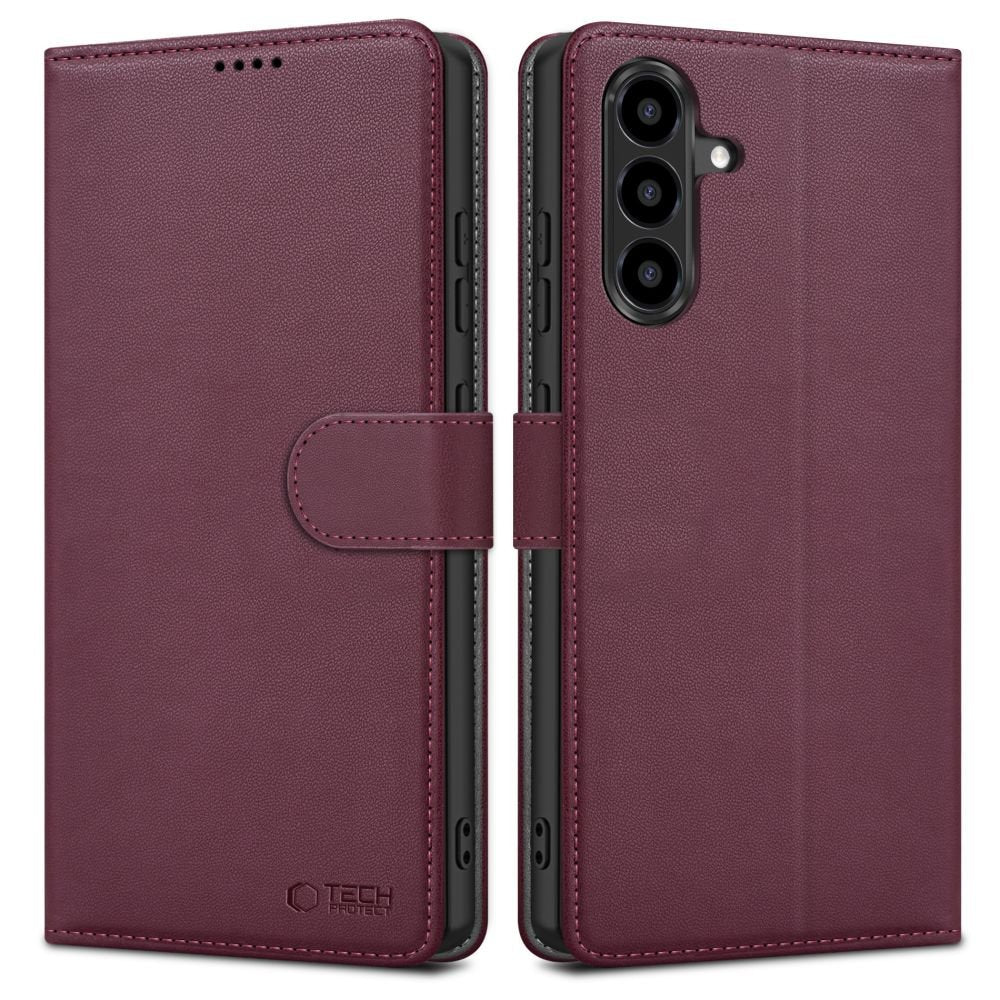 Tech - Protect Samsung Galaxy A36 / A56 / A37 5G - Θήκη Πορτοφόλι Stand από Δερματίνη - Wallet - Mulberry