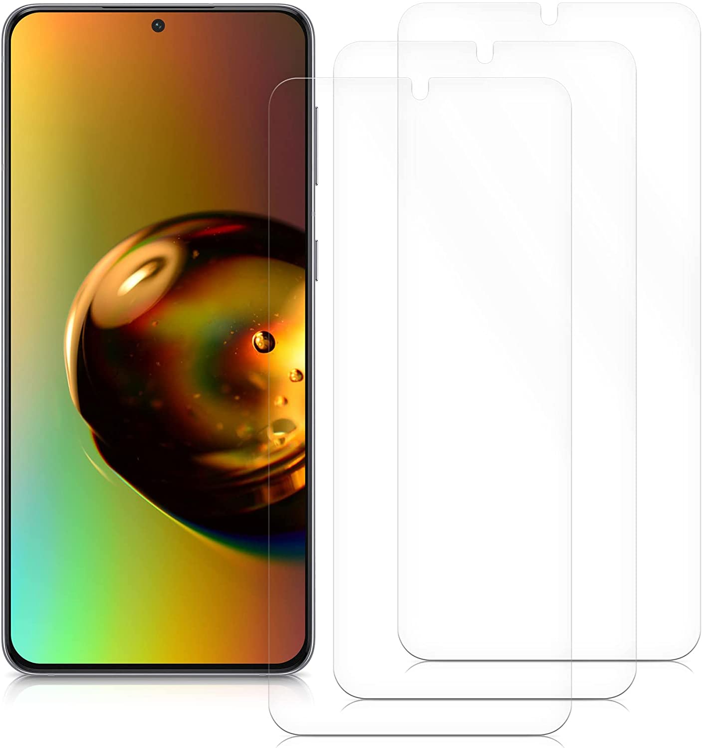 KW Samsung Galaxy S22 Plus - Τρεις Μεμβράνες Προστασίας Οθόνης - Διάφανες - 56760.1