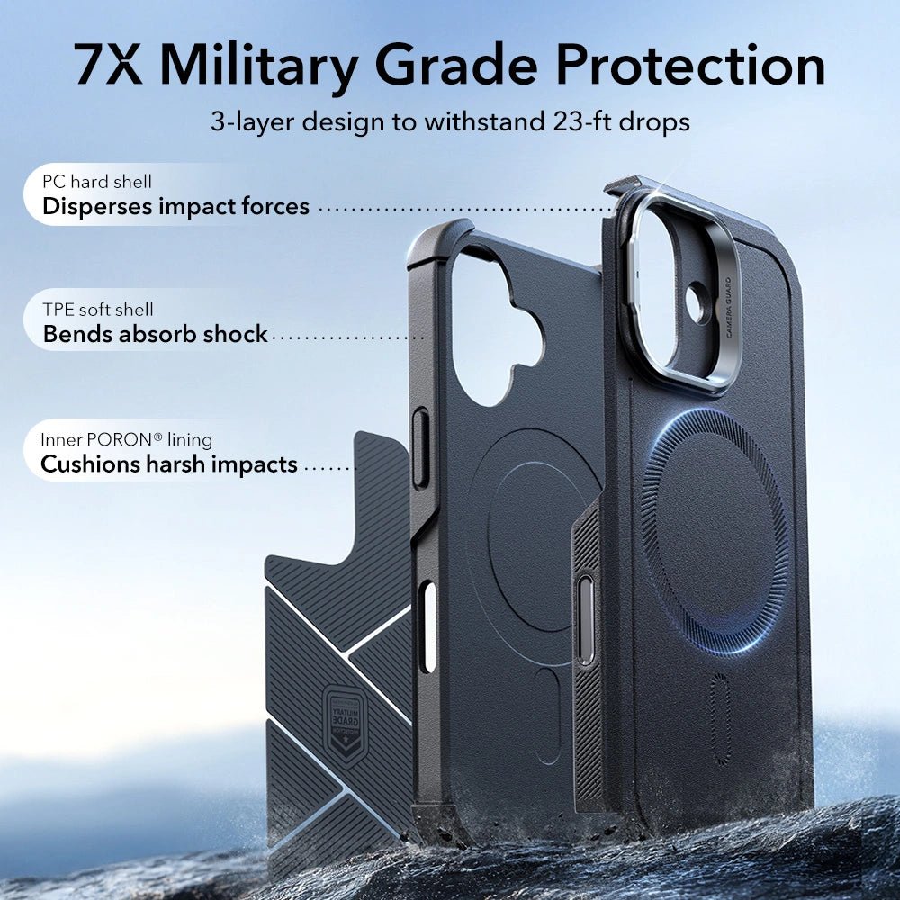 ESR iPhone 17 Cyber Kickstand - Σκληρή Θήκη με Stand και MagSafe - Black