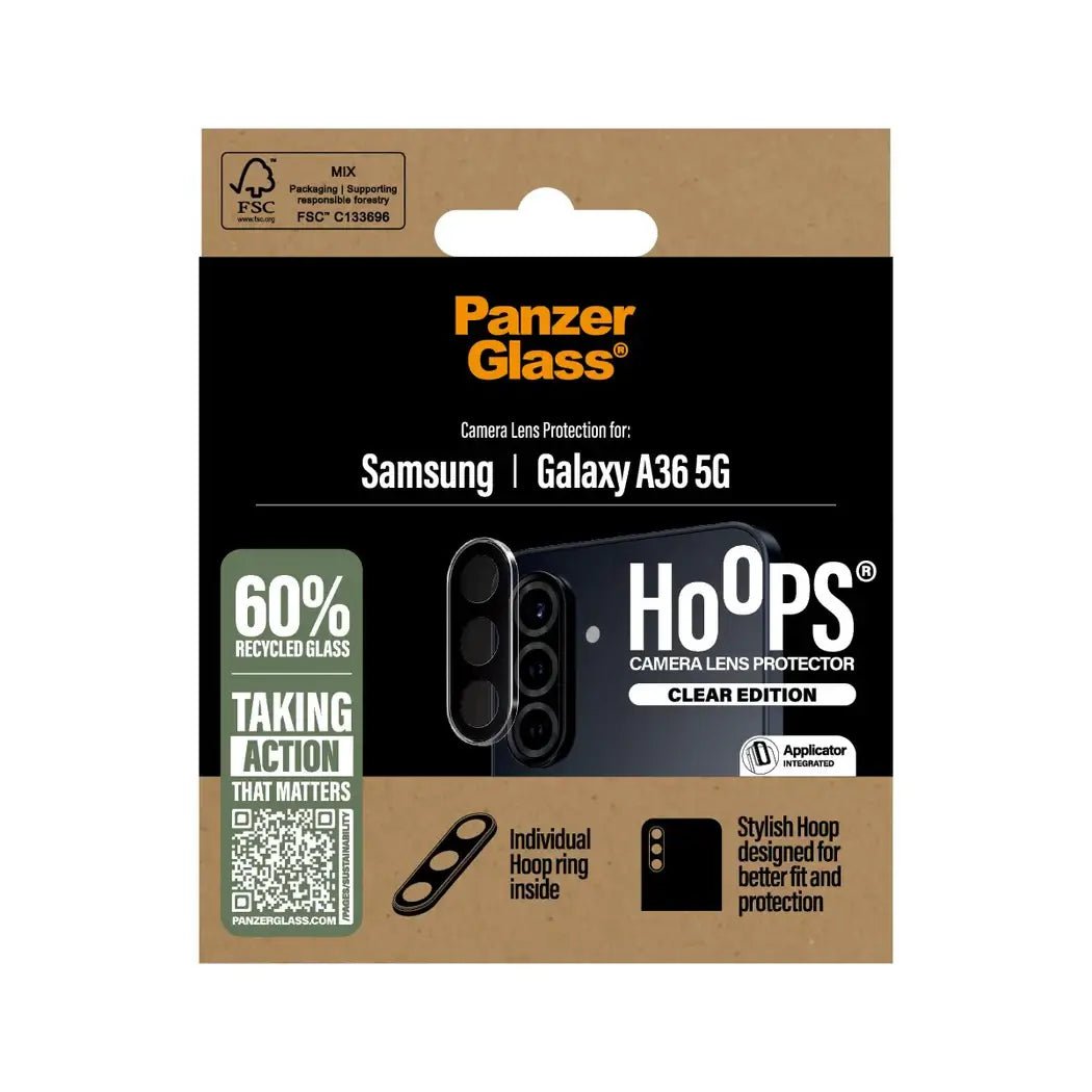 PanzerGlass Samsung Galaxy A36 5G Hoops Camera Lens Protector Αντιχαρακτικό Γυαλί για την Κάμερα - Διάφανο