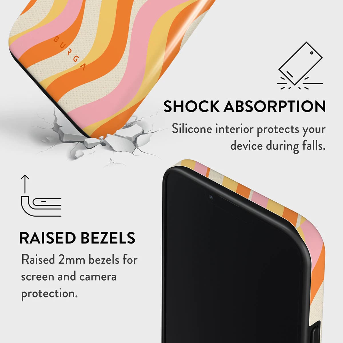 Burga iPhone 13 Pro Max Fashion Tough Σκληρή Θήκη - Flower Power