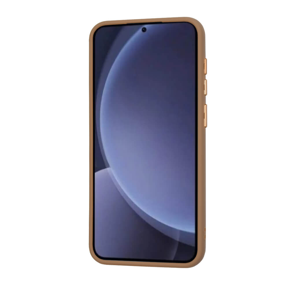 Techsuit Samsung Galaxy S25 Plus - HaloFrost MagSafe Series - Σκληρή Θήκη με Πλαίσιο Σιλικόνης - Sandstone Brown