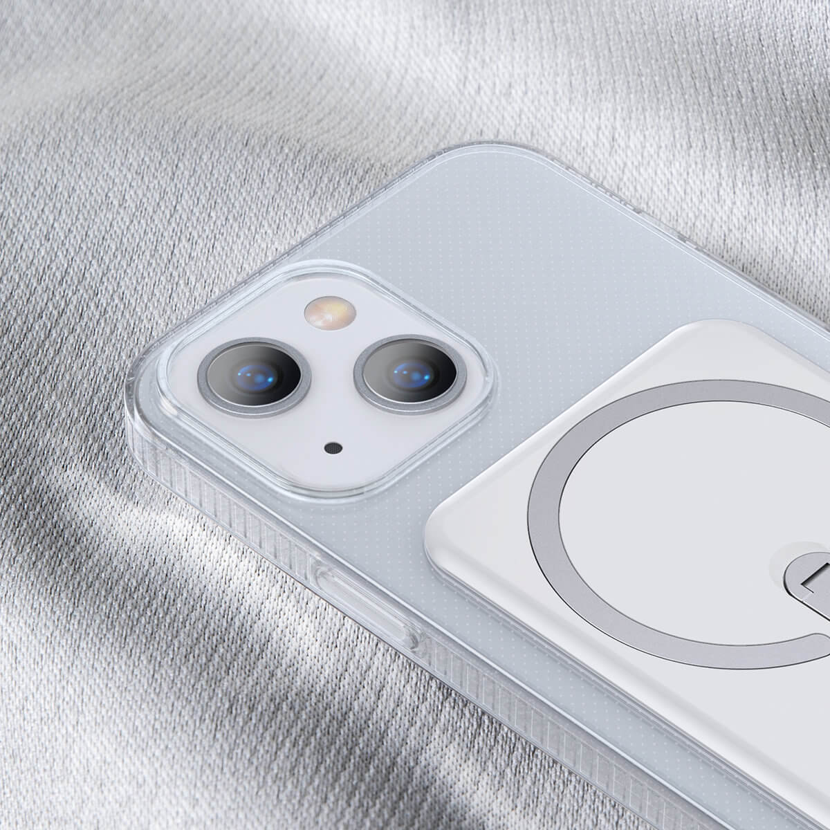 Baseus iPhone 13 Magnetic Case Μαγνητική Θήκη με MagSafe και Μεταλλική Βάση - Διάφανη