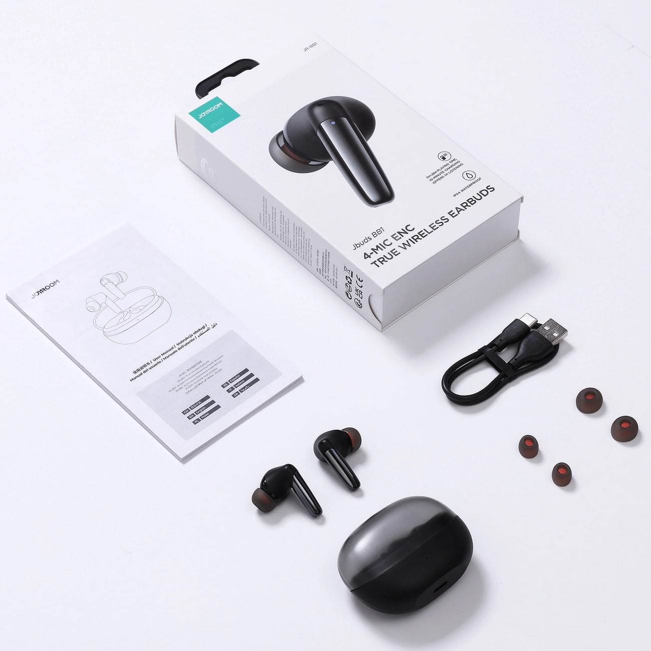 Joyroom Jbuds Series TWS Bluetooth 5.3 - Ασύρματα ακουστικά για Κλήσεις / Μουσική - Black - JR - BB1