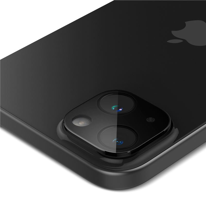 Spigen iPhone 15 / 15 Plus Aparatu Optik.TR Αντιχαρακτικό Γυαλί για την Κάμερα - 2 Τεμάχια - Black