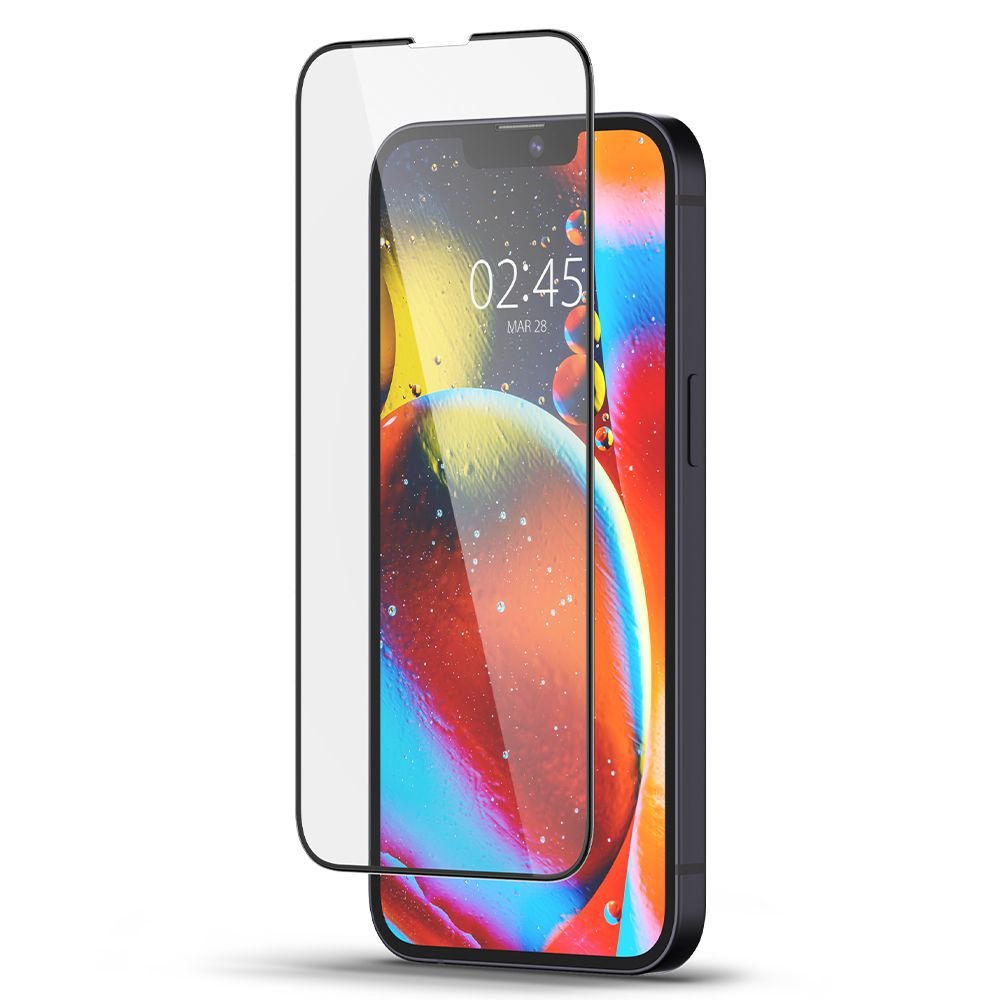 Spigen iPhone 13 / iPhone 13 Pro / iPhone 14 GLAS.tR HD Full Screen Tempered Glass Αντιχαρακτικό Γυαλί Οθόνης 9H - Black - AGL03392