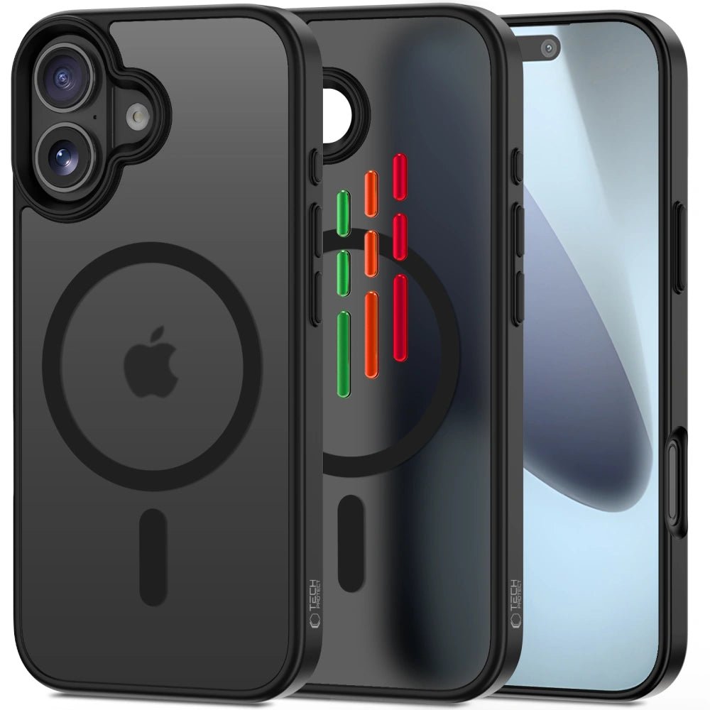 Tech - Protect iPhone 17 - MagMat XT 4 - Set - Σκληρή Θήκη με Πλαίσιο Σιλικόνης και MagSafe - Ημιδιάφανη / Matte Black