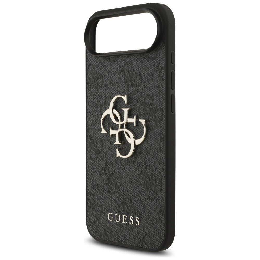Guess iPhone Air - 4G Big Logo - Σκληρή Θήκη με Πλαίσιο Σιλικόνης και Επένδυση Συνθετικού Δέρματος - Black - GUHCP17M4GMGGR