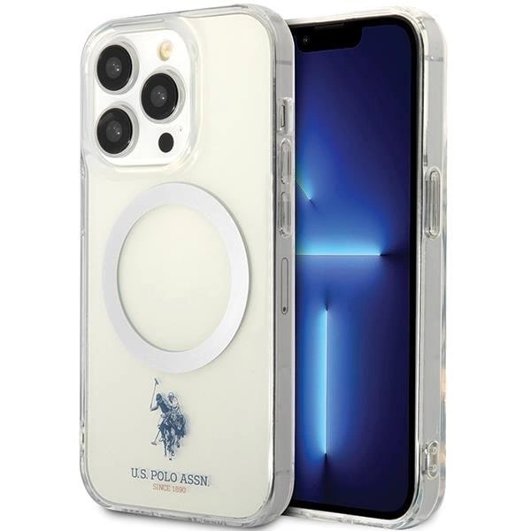US Polo iPhone 15 Pro Transparent MagSafe Collection Σκληρή Θήκη με Πλαίσιο Σιλικόνης και MagSafe - Διάφανη