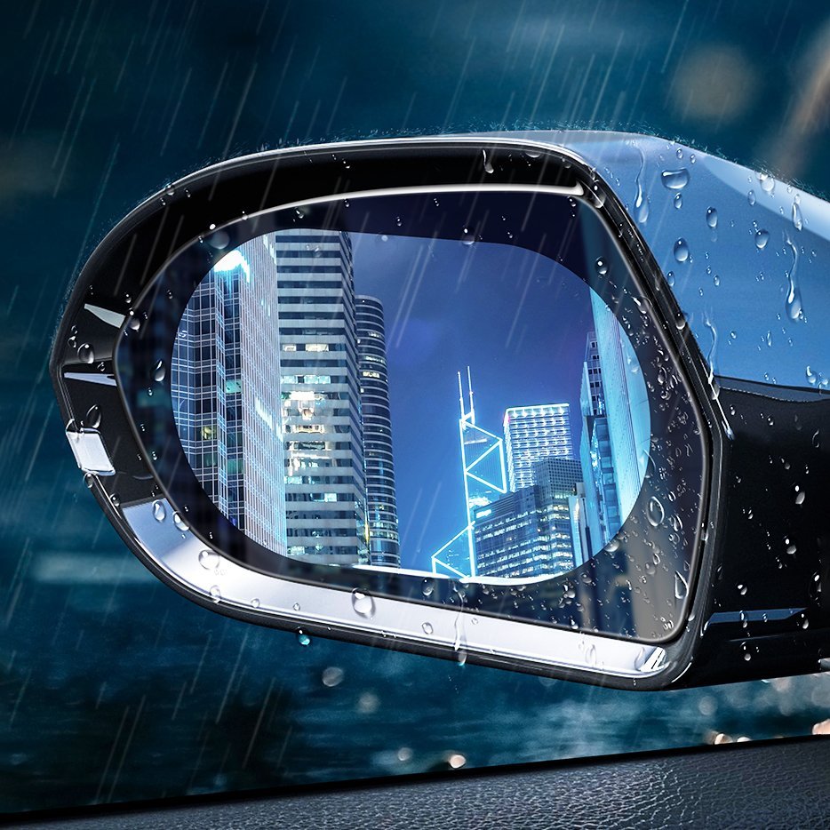 Baseus 0.15mm Rainproof Film - Αδιάβροχες Μεμβράνες για Καθρέπτες Αυτοκινήτου - 2 Τεμάχια - Διάφανες - SGFY - C02