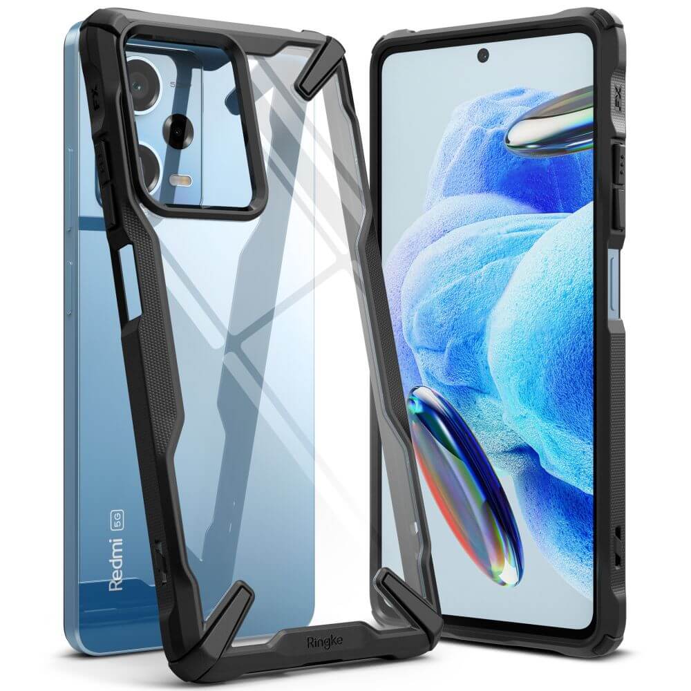 Ringke Xiaomi Redmi Note 12 Pro 5G / Poco X5 Pro 5G Fusion X Σκληρή Θήκη με Πλαίσιο Σιλικόνης - Black
